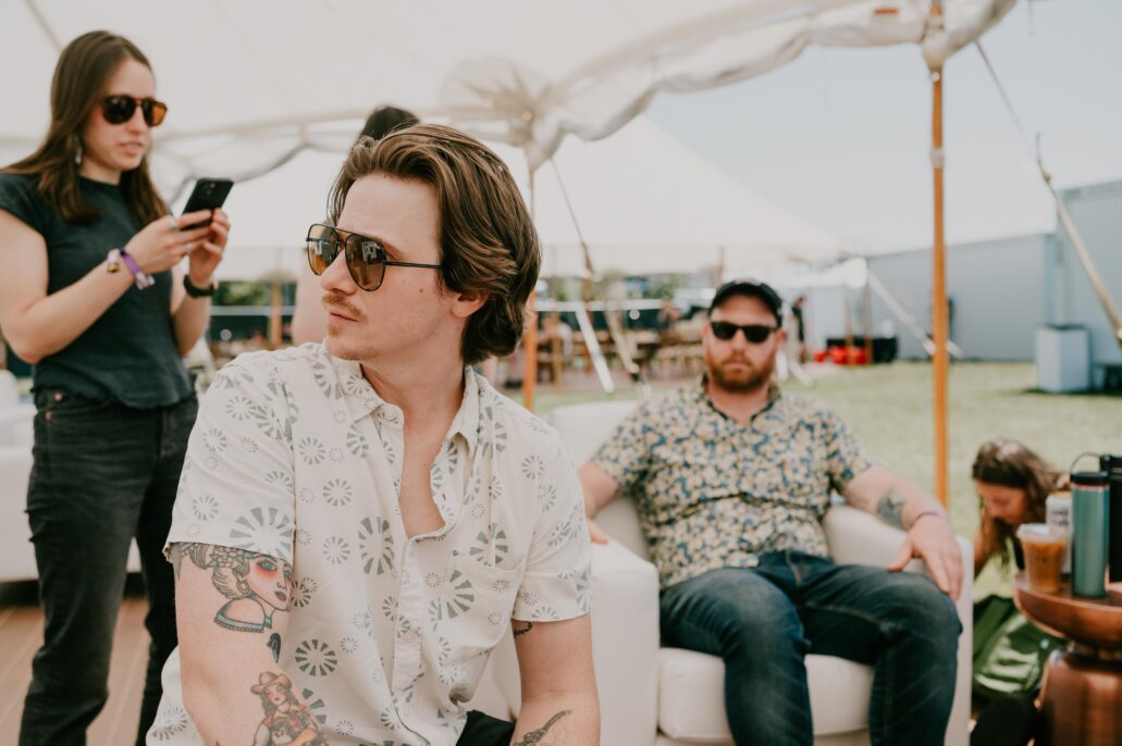 the wolff sisters backstage at boston calling music festival by boston music photographer lisa czech