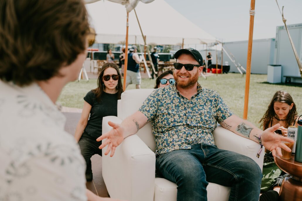 the wolff sisters backstage at boston calling music festival by boston music photographer lisa czech