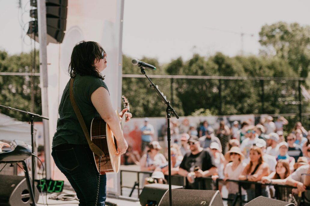 the wolff sisters backstage at boston calling music festival by boston music photographer lisa czech