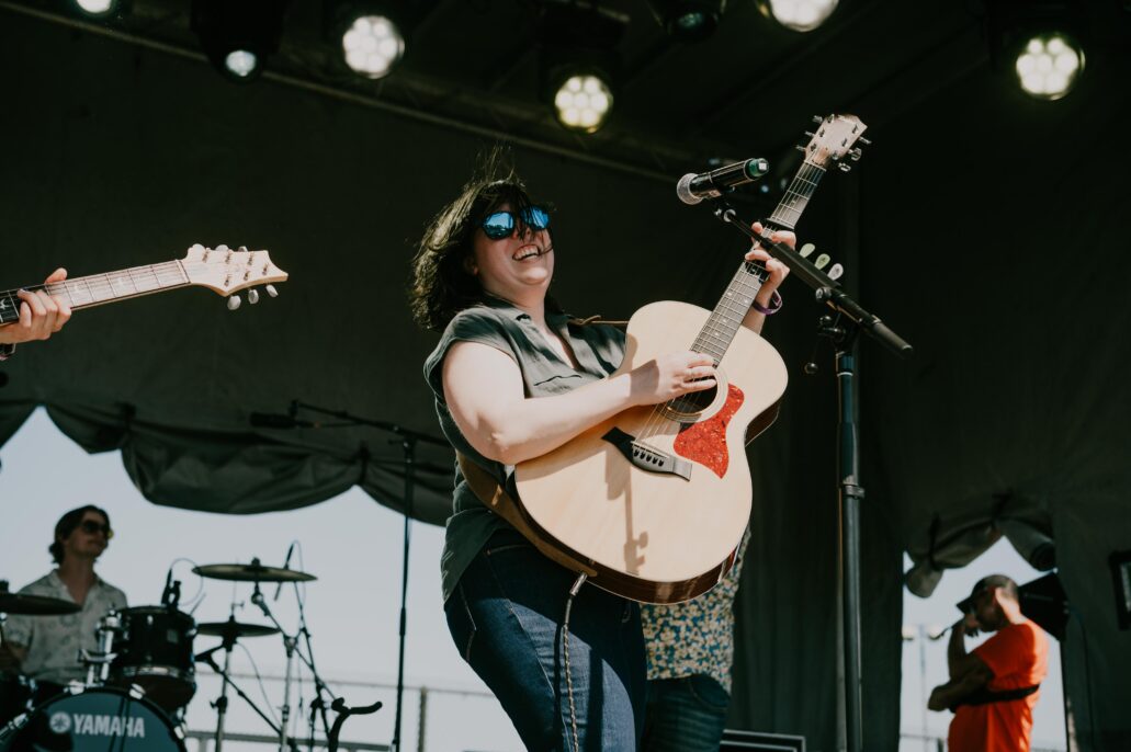 the wolff sisters backstage at boston calling music festival by boston music photographer lisa czech